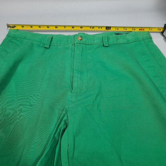 Polo Ralph Lauren 9" Green Twill Bermuda Shorts Men's Size 34 100% Cotton - Picture 7 of 7